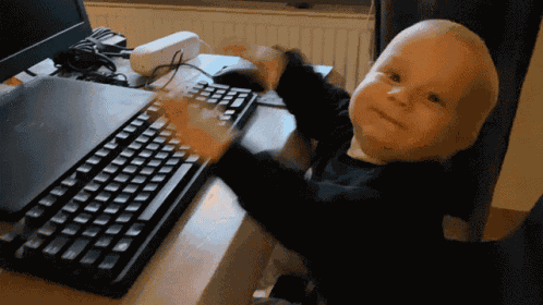 Baby Keyboard Smash GIF