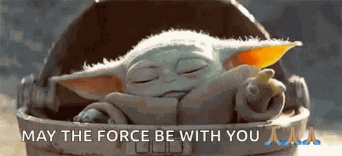 Baby Yoda May The Force Be With You GIF