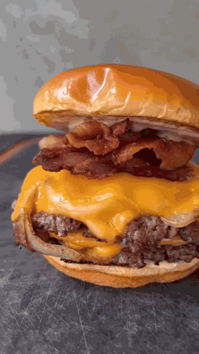 Bacon Double Cheeseburger Food GIF