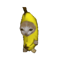 Banana Cat Cat Banana Sticker
