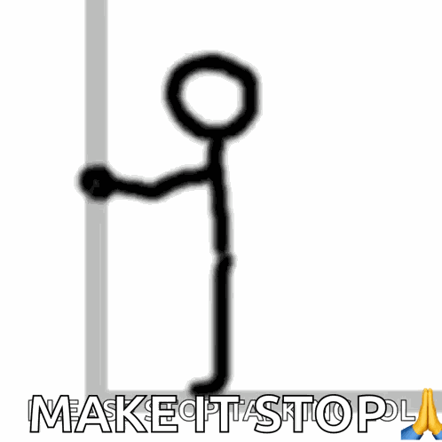 Banging Head On Wall Stick Figure GIF