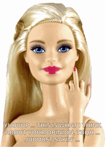 Barbie Middle Finger Meme