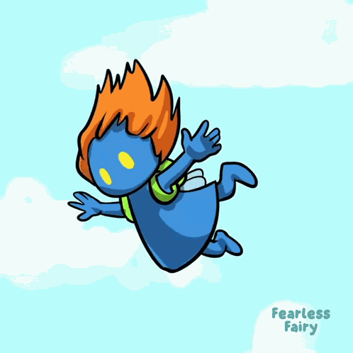 Base Jumping Cartoon GIF
