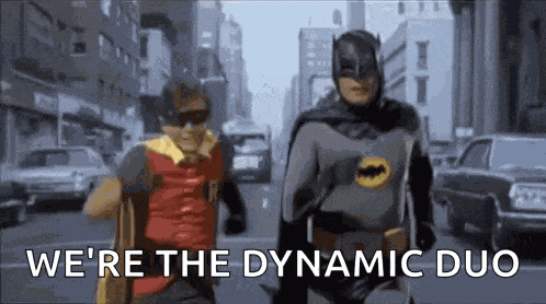 Batman And Robin Running Away GIF