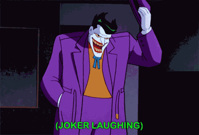 Batman The Animated Series Joker Laughing GIF