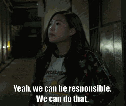 Be Responsible Awkwafina GIF