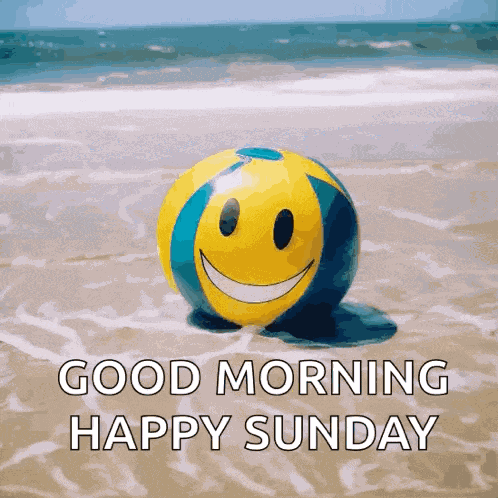 Beach Smiley Face GIF