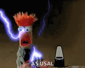 Beaker Electrocuted GIF