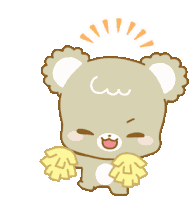Bear Cheerleader Sticker