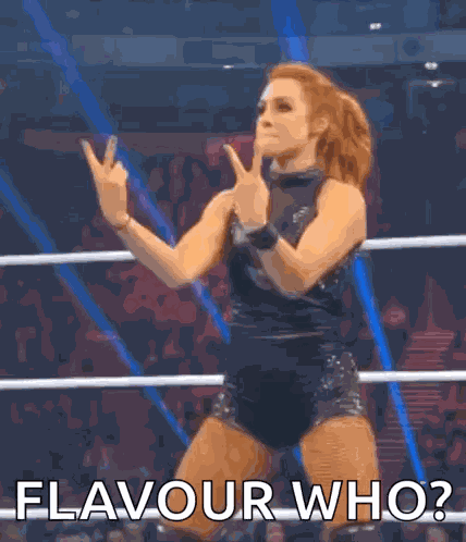 Becky Lynch V Sign GIF