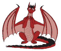 Begging Dragon Sticker