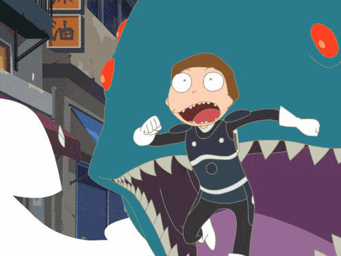 Being Eaten Morty GIF