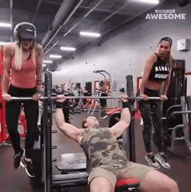 Bench Press Bench Pressing People GIF
