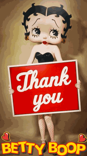 Betty Boop Thank You GIF
