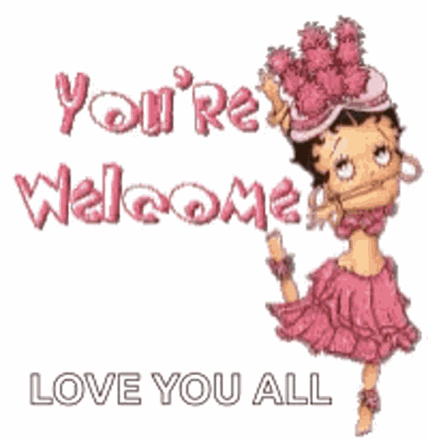 Betty Boop Youre Welcome GIF