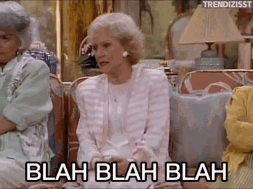 Betty White Blah Blah Blah GIF