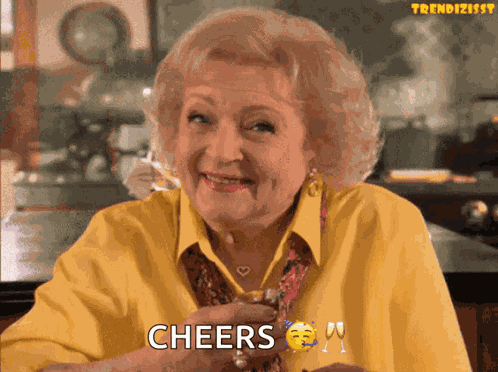 Betty White Cheers GIF