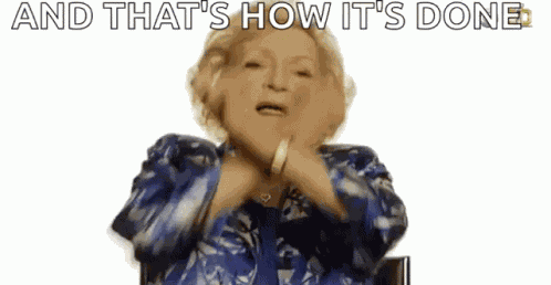 Betty White Dab GIF