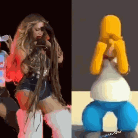 Beyonce Homer Simpson Dancing Whining Stan Twitter GIF