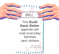 Bill The Build Back Better Agenda Will Cost Everyday Families Sticker