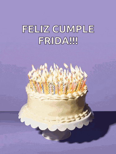 Birthday Cake Fire Candles GIF