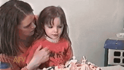Birthday Cake Siblings GIF