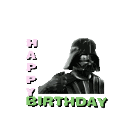 Birthday Darth Vader Sticker