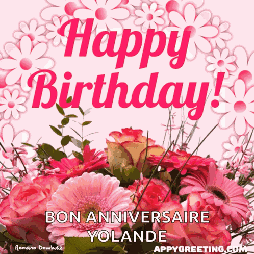 Birthday Flowers Happy Birthday GIF