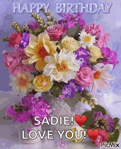 Birthday Flowers GIF