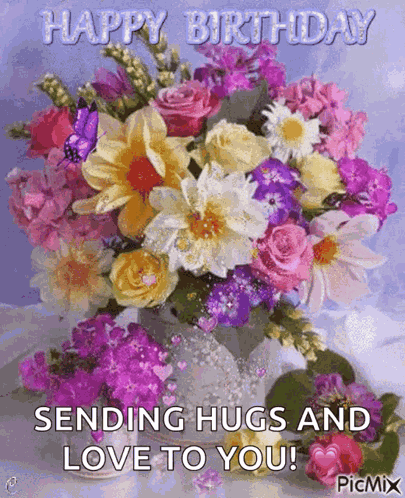 Birthday Flowers GIF