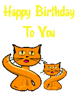 Birthday Sticker Cats Sticker Sticker
