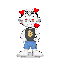 Bitcoin Love Love Crypto Sticker
