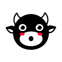 Black Cow Sticker