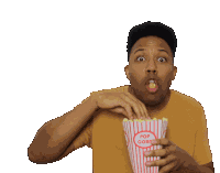 Black Prez Eating Popcorn Sticker