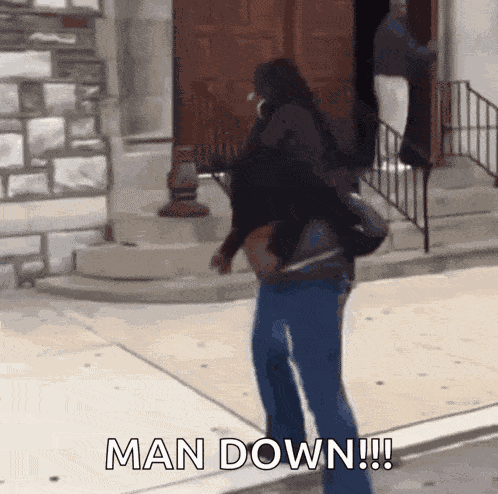 Black Woman Falling GIF