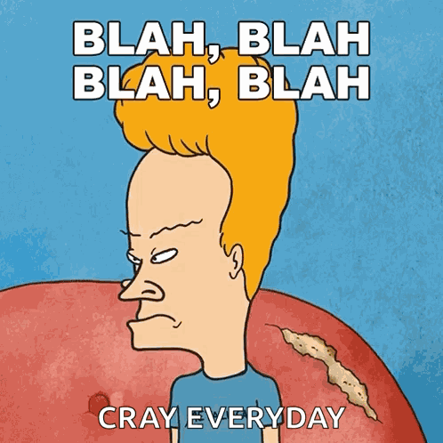 Blah Blah Blah Blah Beavis GIF