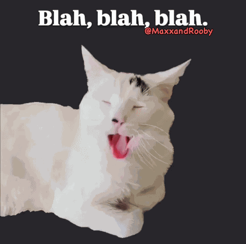 Blah Blah Blah Cat GIF