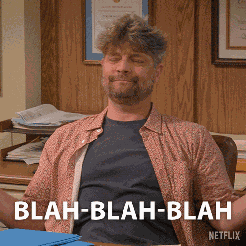 Blah-blah-blah Pastor Tom GIF