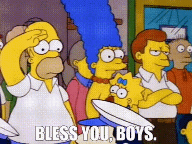 Bless You Boys Homer GIF