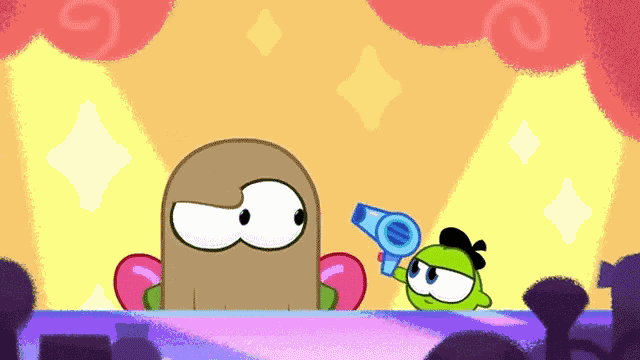 Blow Hair Om Nom GIF