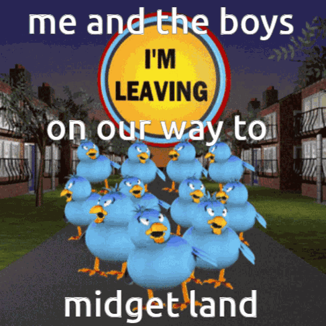 Blue Birds Midget Land GIF