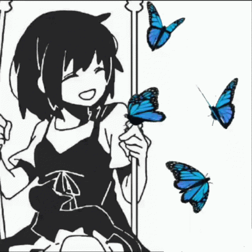 Blue Butterfly GIF