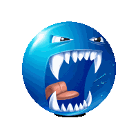 Blue Emoji Sticker