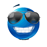 Blue Emoji Sticker