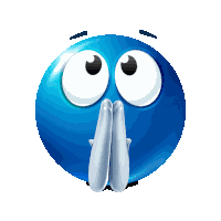 Blue Emoji Sticker