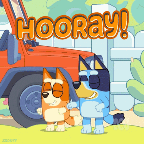 Bluey Hooray GIF