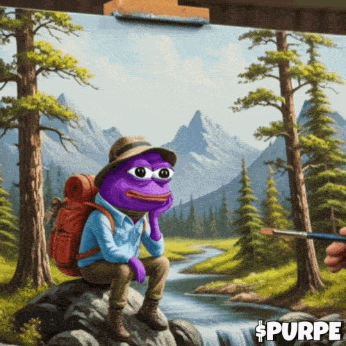 Bob Ross Painting Happy Little Trees GIF