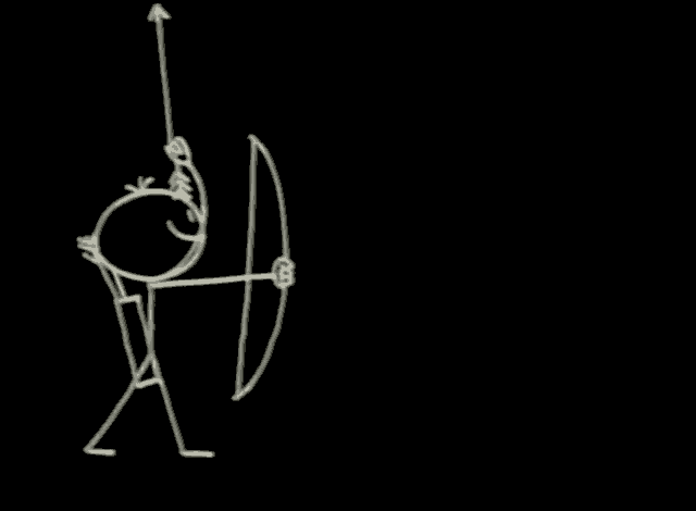 Bow And Arrow Stick Figure GIF