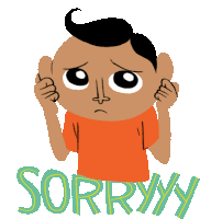 Boy Saying Sorry Sticker