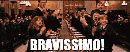 Bravissimo Bravissima Bravo Brava Applausi Evviva Yeee Che Bello Contento Felice Contenta Bel Lavoro GIF